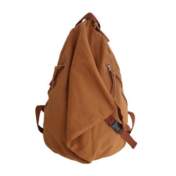 Kai Asymmetric Canvas Backpack | Modern Boutique Fashion