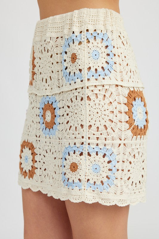 High Waist Crochet Mini Skirt | Modern Boutique Fashion