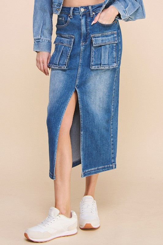 Front Slit Cargo Skirt | Modern Boutique Fashion