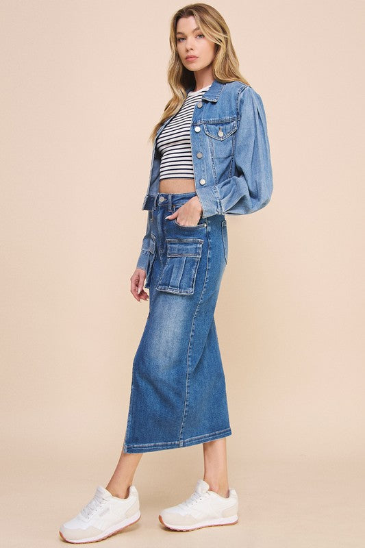 Front Slit Cargo Skirt | Modern Boutique Fashion