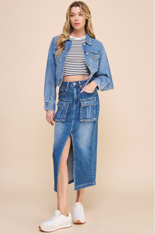 Front Slit Cargo Skirt | Modern Boutique Fashion