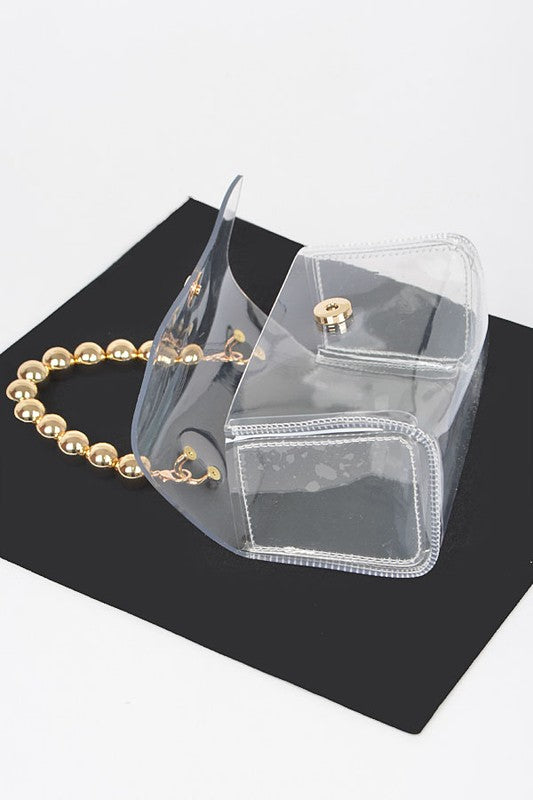 Beaded Handle Iconic Stadium Clutch Bag | Modern Boutique Fashion