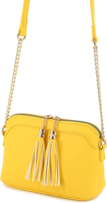 Tassel Small Crossbody Bag With Chain Strap | Modern Boutique Fashion