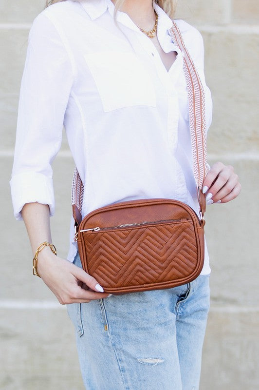Everly Vegan Leather Camera Crossbody | Modern Boutique Fashion