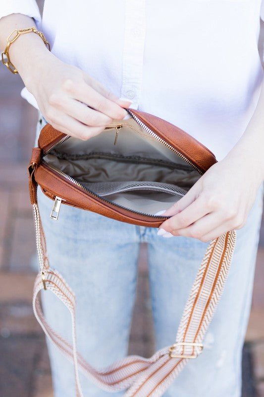 Everly Vegan Leather Camera Crossbody | Modern Boutique Fashion