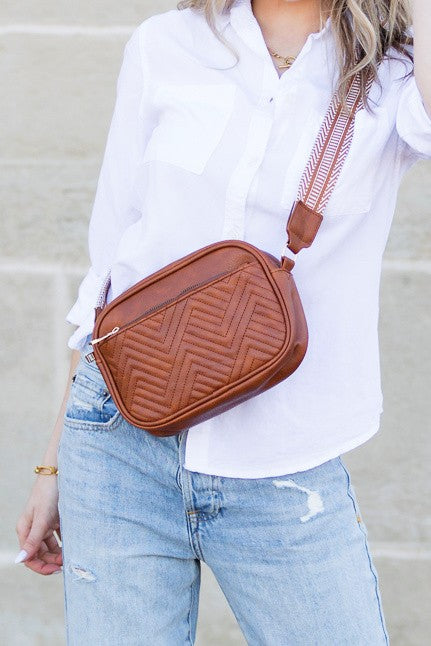 Everly Vegan Leather Camera Crossbody | Modern Boutique Fashion