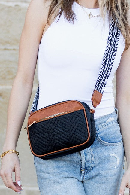 Everly Vegan Leather Camera Crossbody | Modern Boutique Fashion