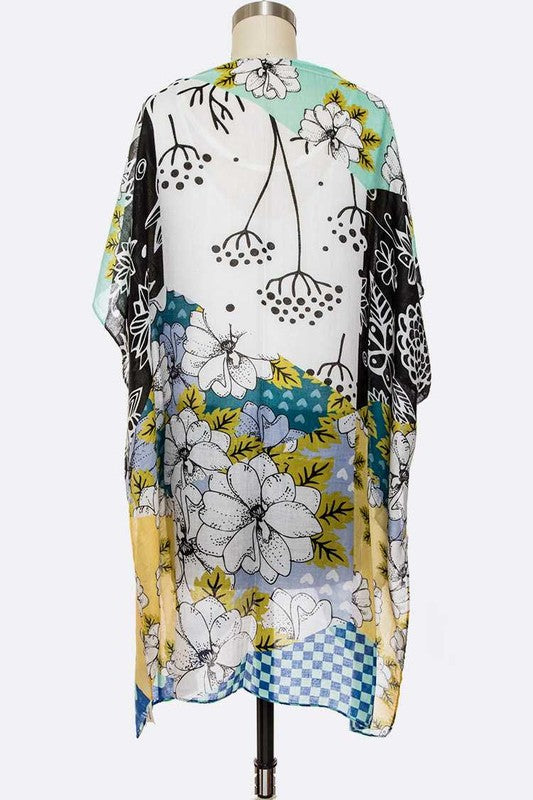 Mix Floral Printed Fashion Kimono | Modern Boutique Fashion