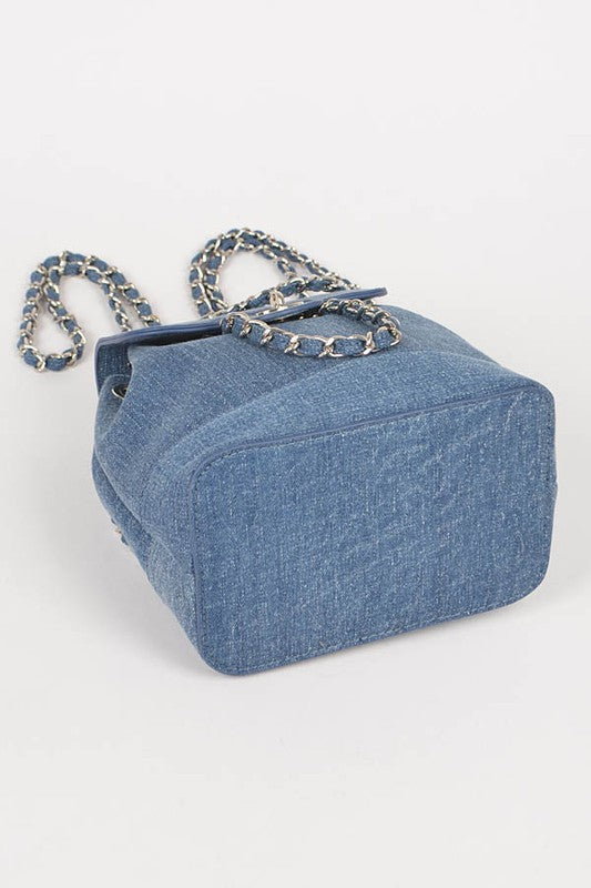 Denim Fashion Backpack | Modern Boutique Fashion