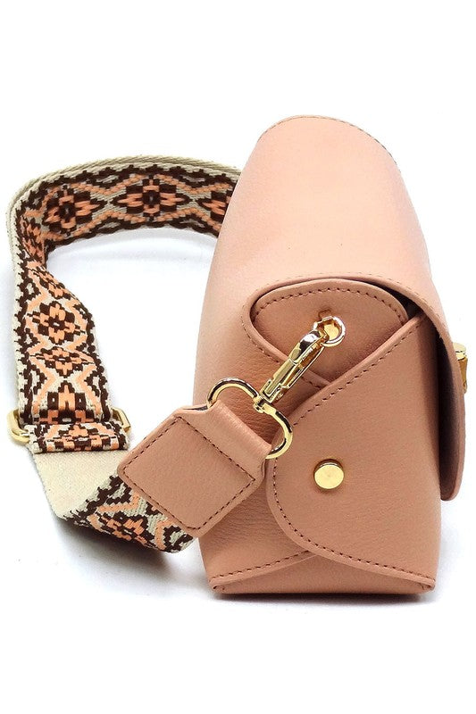 Bamboo Twist Lock Flap Crossbody Bag | Modern Boutique Fashion