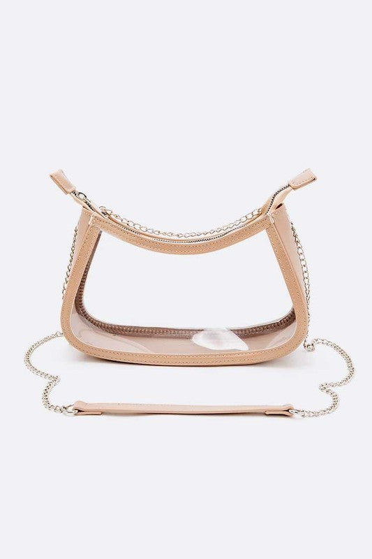 Transparent Stadium Shoulder Bag | Modern Boutique Fashion