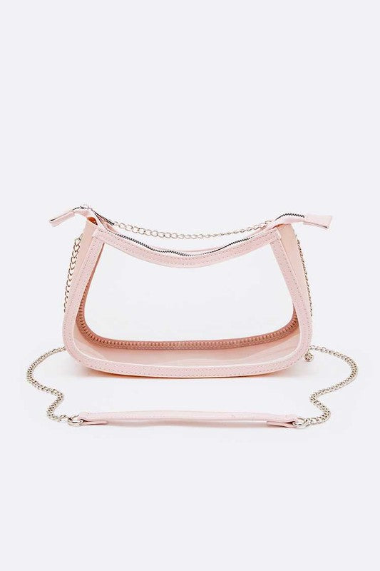 Transparent Stadium Shoulder Bag | Modern Boutique Fashion