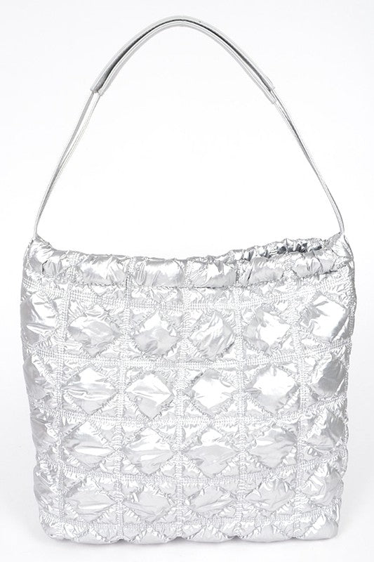 Quilted Bubble Nylon Tote | Modern Boutique Fashion