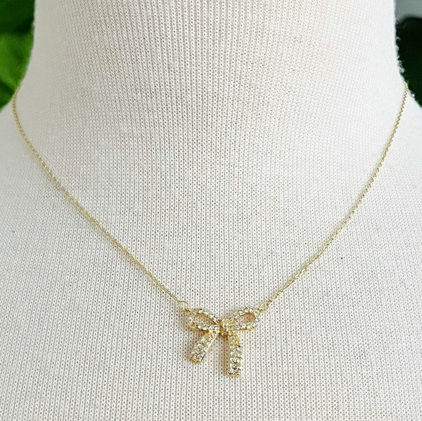 Simply Shine Bow Necklace