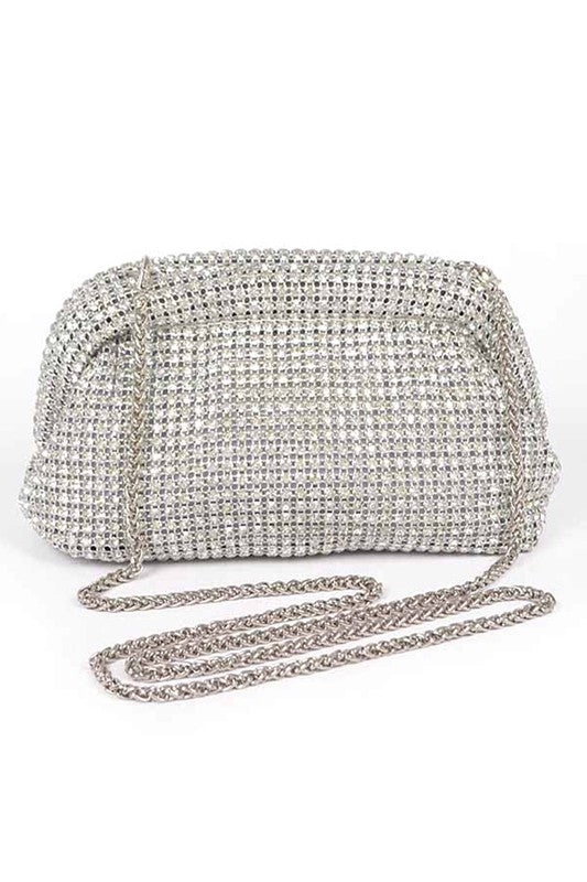 Oversize Rhinestone Convertible Soft Clutch Bag | Modern Boutique Fashion