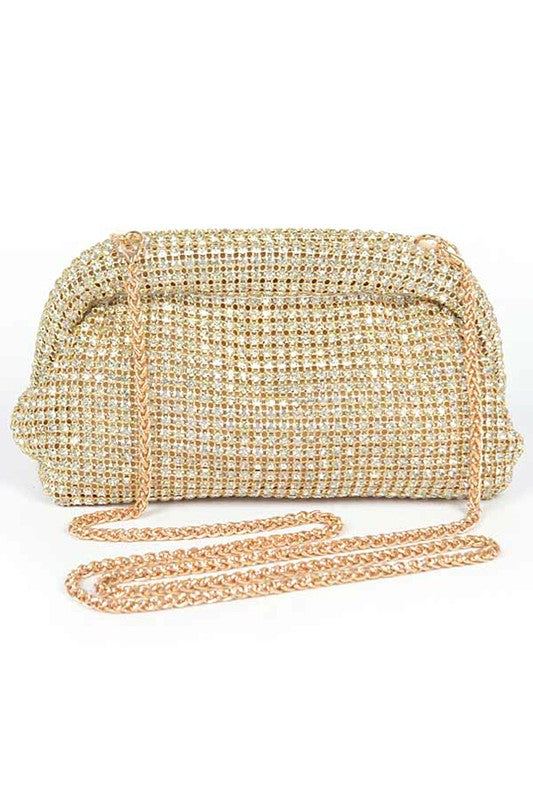 Oversize Rhinestone Convertible Soft Clutch Bag | Modern Boutique Fashion
