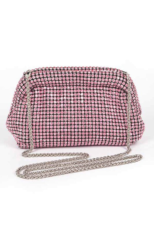 Oversize Rhinestone Convertible Soft Clutch Bag | Modern Boutique Fashion