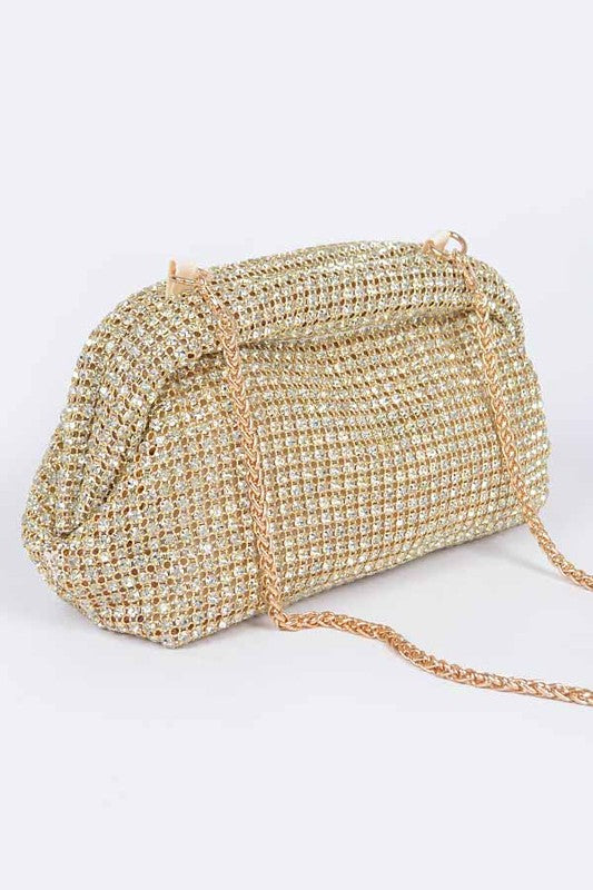 Oversize Rhinestone Convertible Soft Clutch Bag | Modern Boutique Fashion