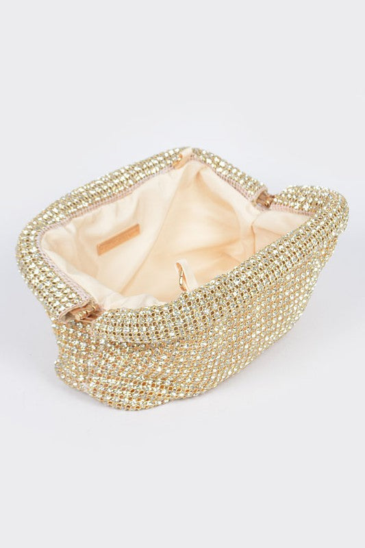 Oversize Rhinestone Convertible Soft Clutch Bag | Modern Boutique Fashion