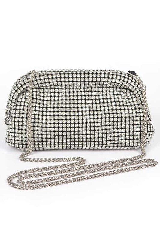 Oversize Rhinestone Convertible Soft Clutch Bag | Modern Boutique Fashion