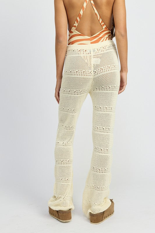 Crochet Pants With Drawstrings women's trendy boutique outfit