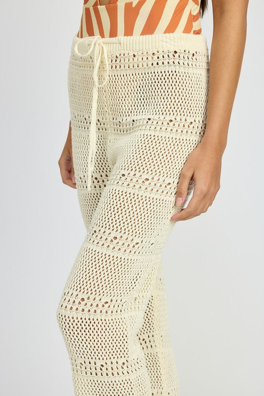 Crochet Pants With Drawstrings | Modern Boutique Fashion