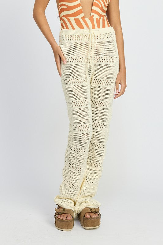 Crochet Pants With Drawstrings | Modern Boutique Fashion