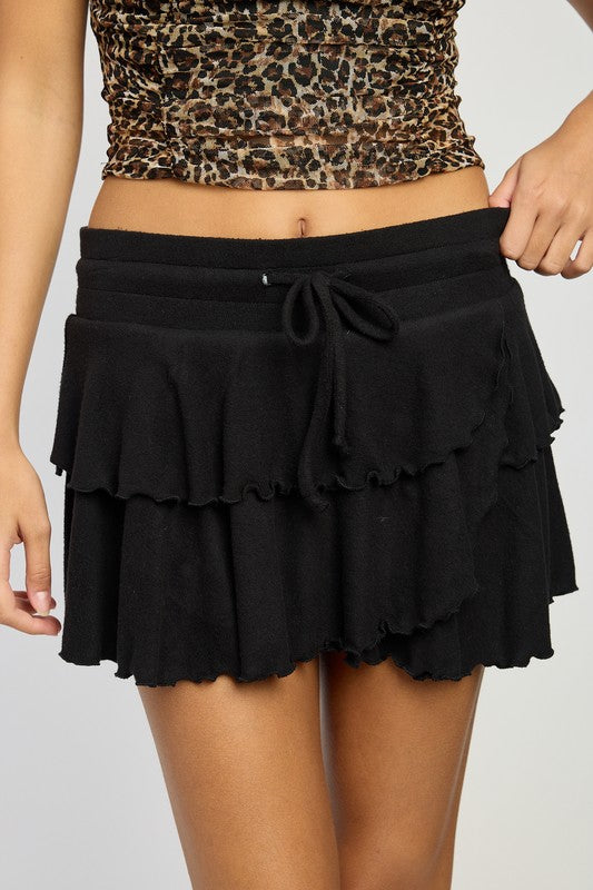 Tiered Ruffle Mini Skort | Modern Boutique Fashion