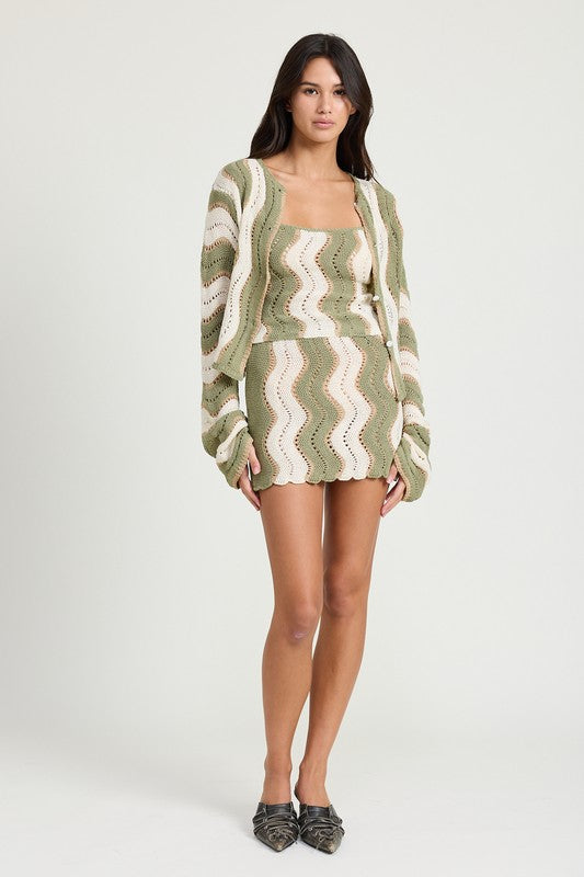 Crochet Mini Skirt With Elastic Waistband | Modern Boutique Fashion