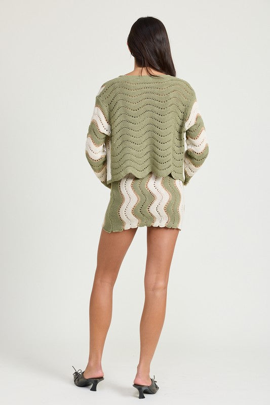 Crochet Mini Skirt With Elastic Waistband | Modern Boutique Fashion