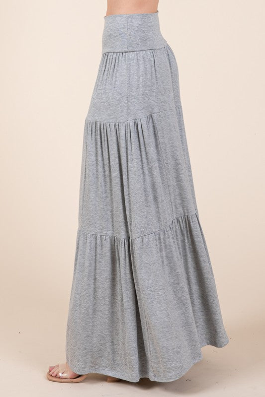 Solid Tiered Ruffle Skirt | Modern Boutique Fashion