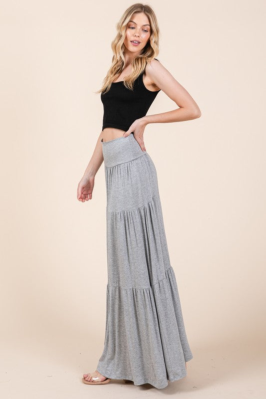 Solid Tiered Ruffle Skirt | Modern Boutique Fashion