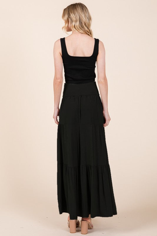 Solid Tiered Ruffle Skirt | Modern Boutique Fashion