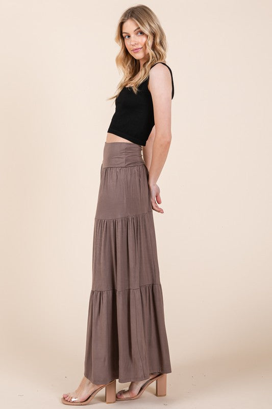 Solid Tiered Ruffle Skirt | Modern Boutique Fashion
