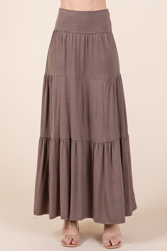 Solid Tiered Ruffle Skirt | Modern Boutique Fashion