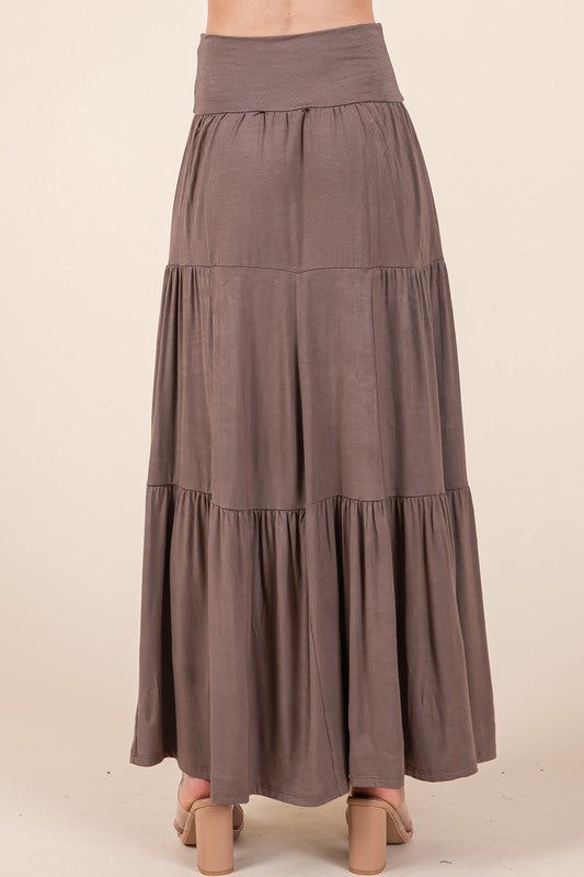 Solid Tiered Ruffle Skirt | Modern Boutique Fashion