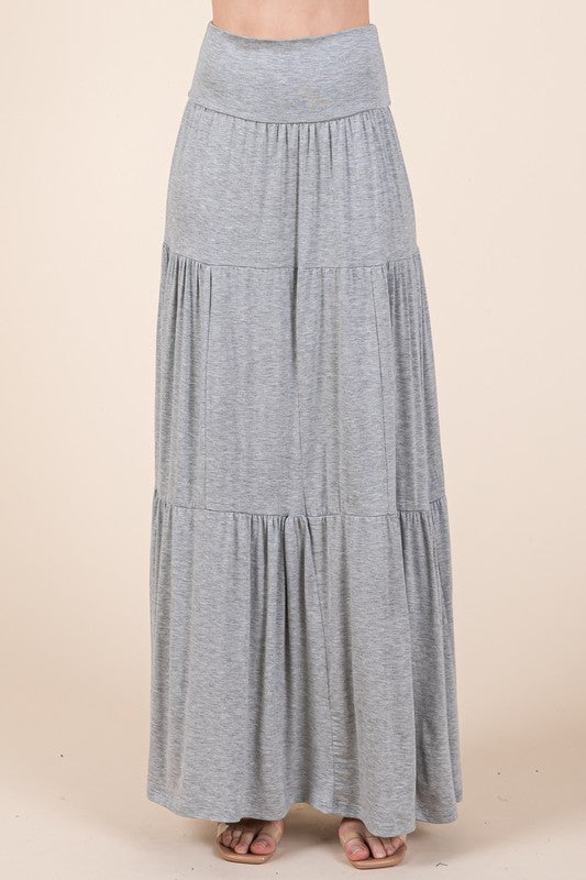 Solid Tiered Ruffle Skirt | Modern Boutique Fashion