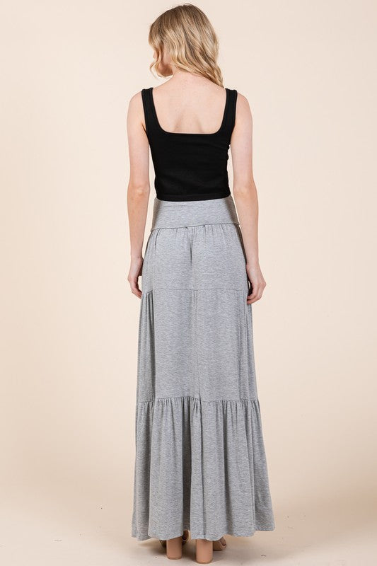 Solid Tiered Ruffle Skirt | Modern Boutique Fashion