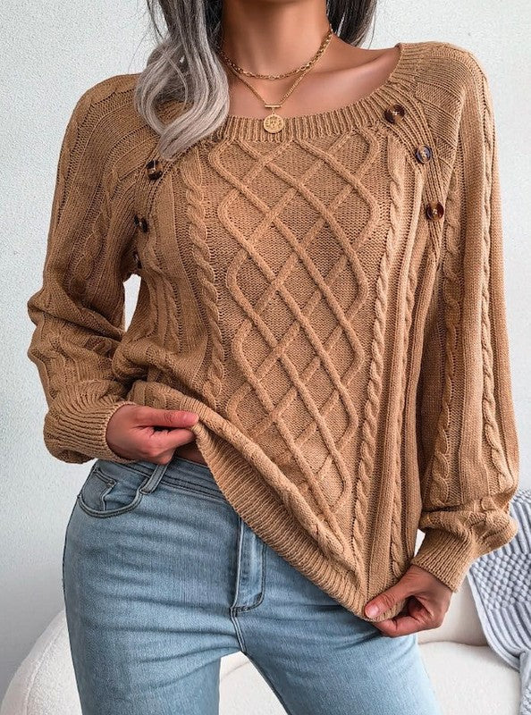 Square Neck Sweater | Modern Boutique Fashion