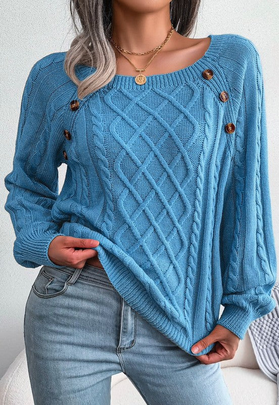 Square Neck Sweater | Modern Boutique Fashion