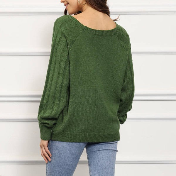 Square Neck Sweater | Modern Boutique Fashion
