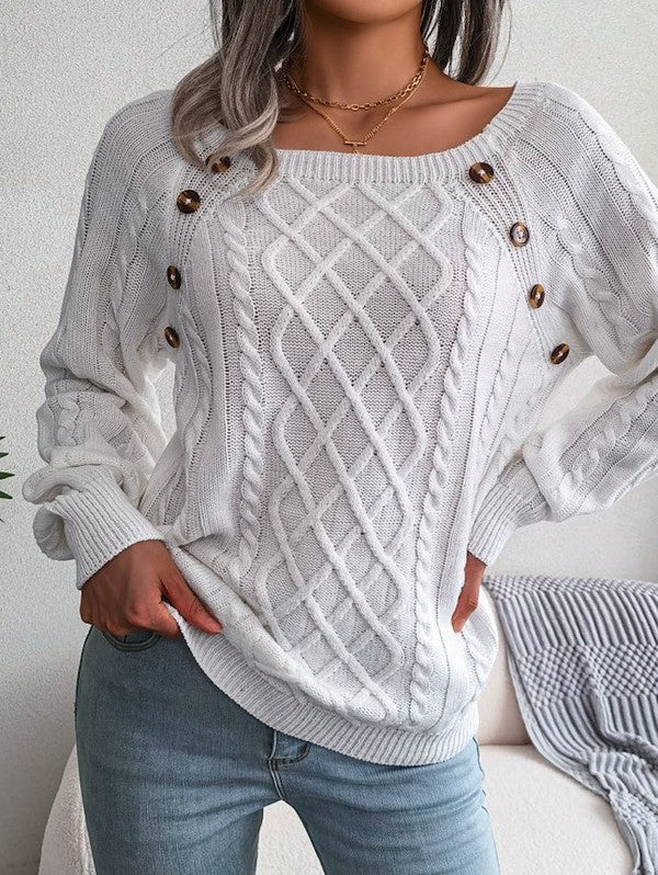 Square Neck Sweater | Modern Boutique Fashion