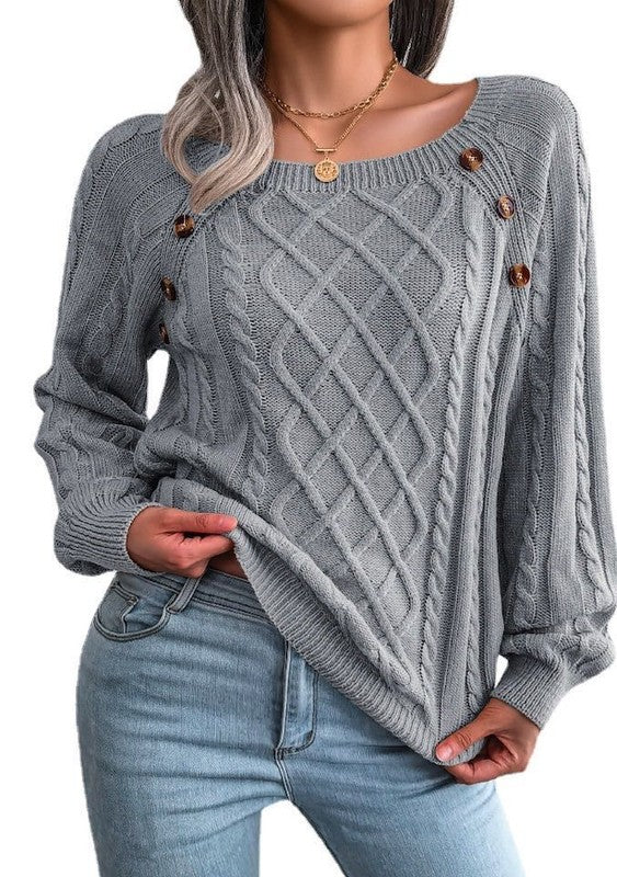 Square Neck Sweater | Modern Boutique Fashion