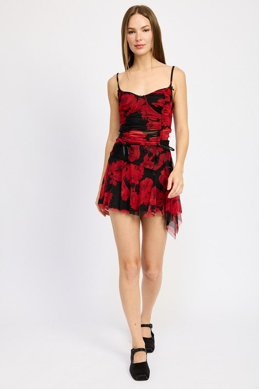 Asymmetrical Sharkbite Hem Mini Skirt | Modern Boutique Fashion