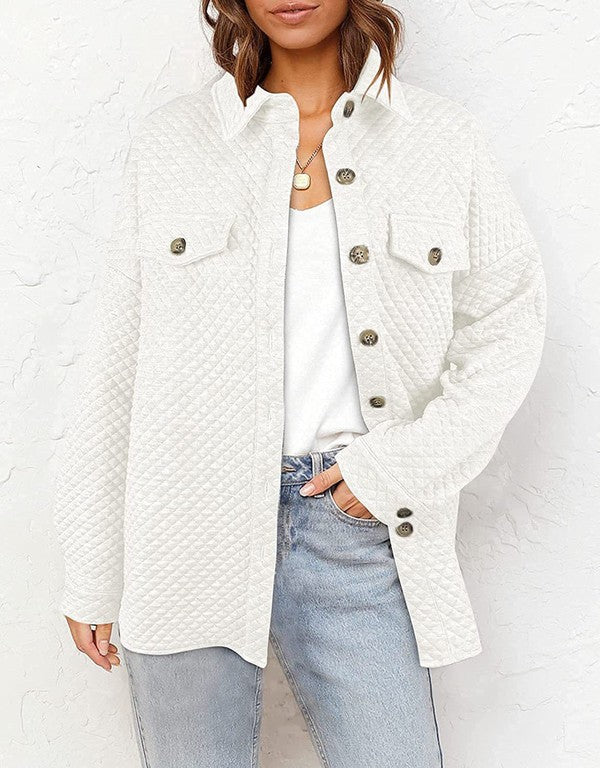Textured Button Front Jacket | Modern Boutique Fashion