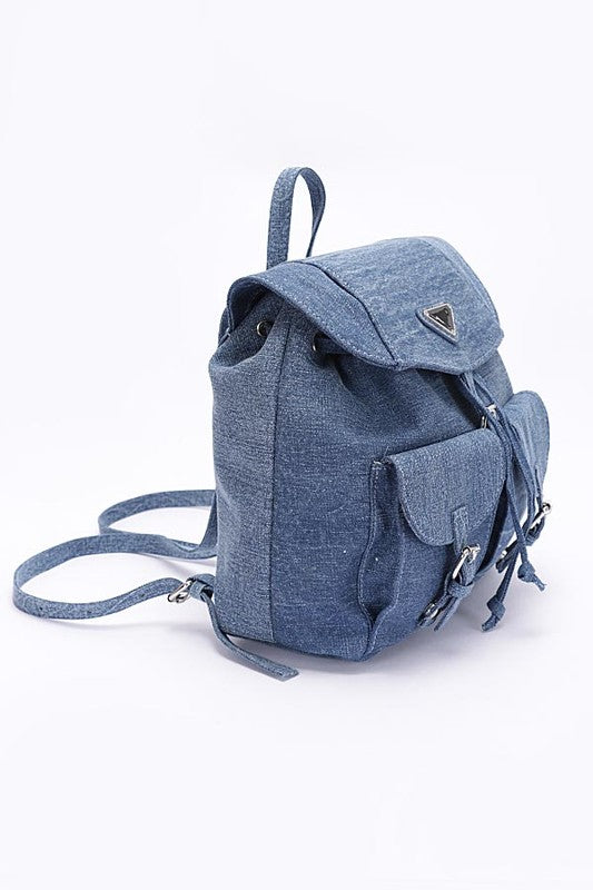 Denim Fashion Backpack | Modern Boutique Fashion
