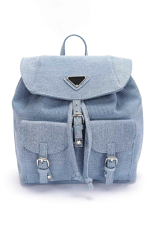 Denim Fashion Backpack | Modern Boutique Fashion