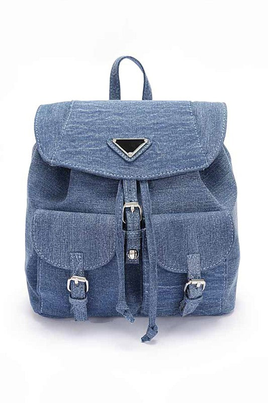 Denim Fashion Backpack | Modern Boutique Fashion