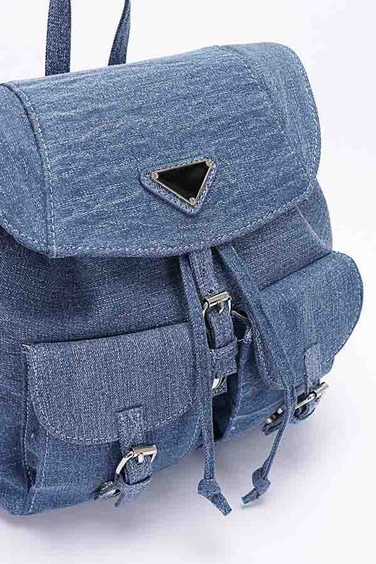 Denim Fashion Backpack | Modern Boutique Fashion