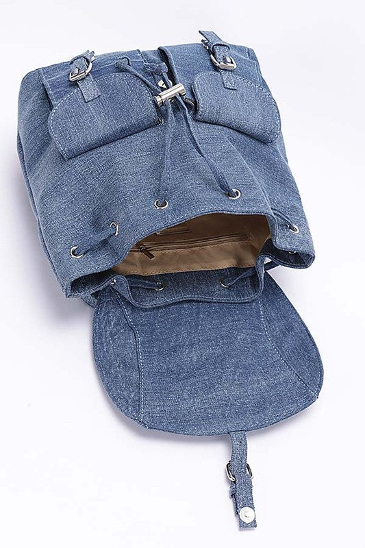 Denim Fashion Backpack | Modern Boutique Fashion